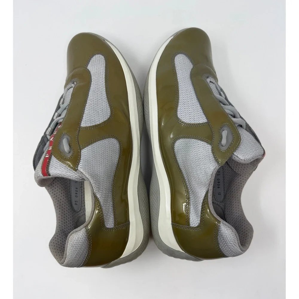 Prada Americas Cup Sneaker Olive Green Size 13 US 12 UK